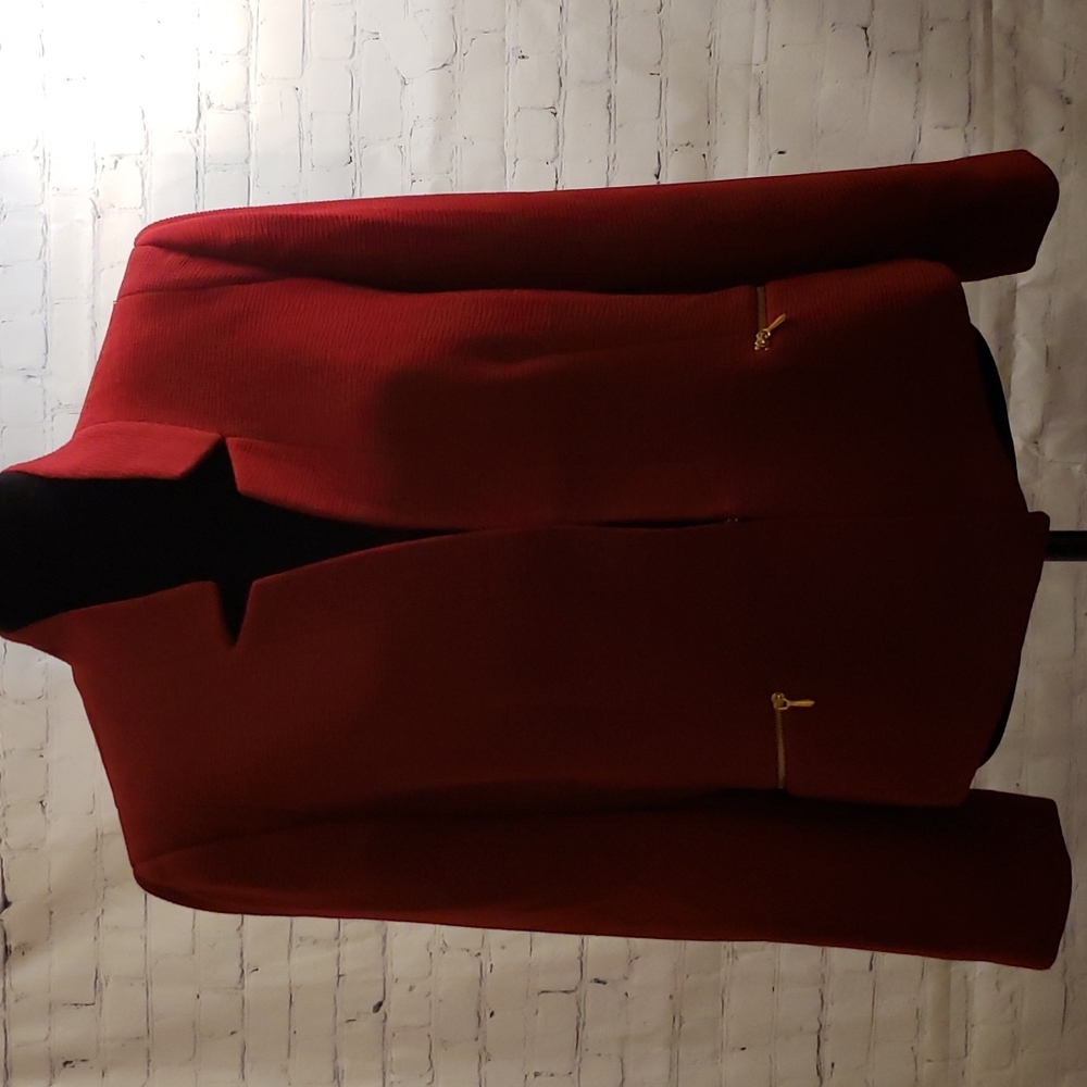 Tahari Red Suit Jacket 14P